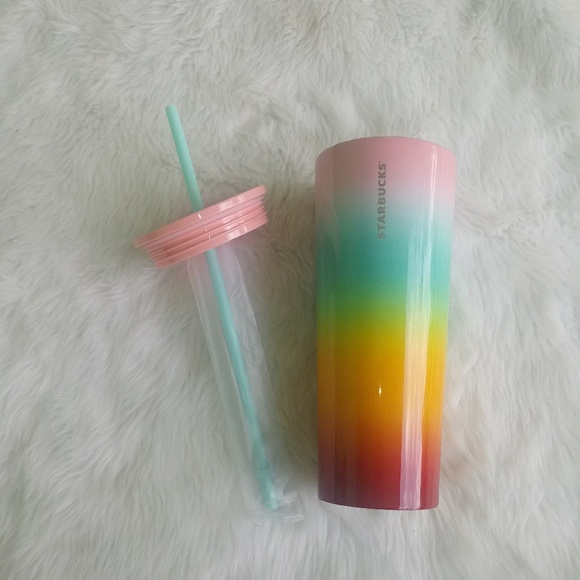 New Starbucks Rainbow Cold Tumbler Stainless - Picture 3 of 3